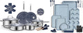 Ammeloo 17-Piece Hybrid Stainless Steel Cookware Set &amp 22-Piece Baking Pans Set