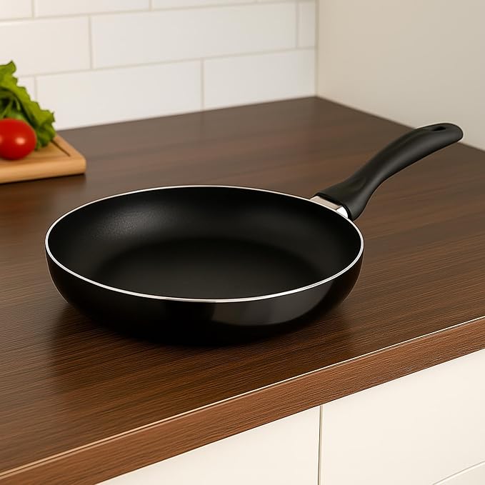 Well Home Set of 4 Pans Diameter 16 Diameter 20 Diameter 24 Diameter 28 cm Made of Pressed Aluminium in Metallic Grey