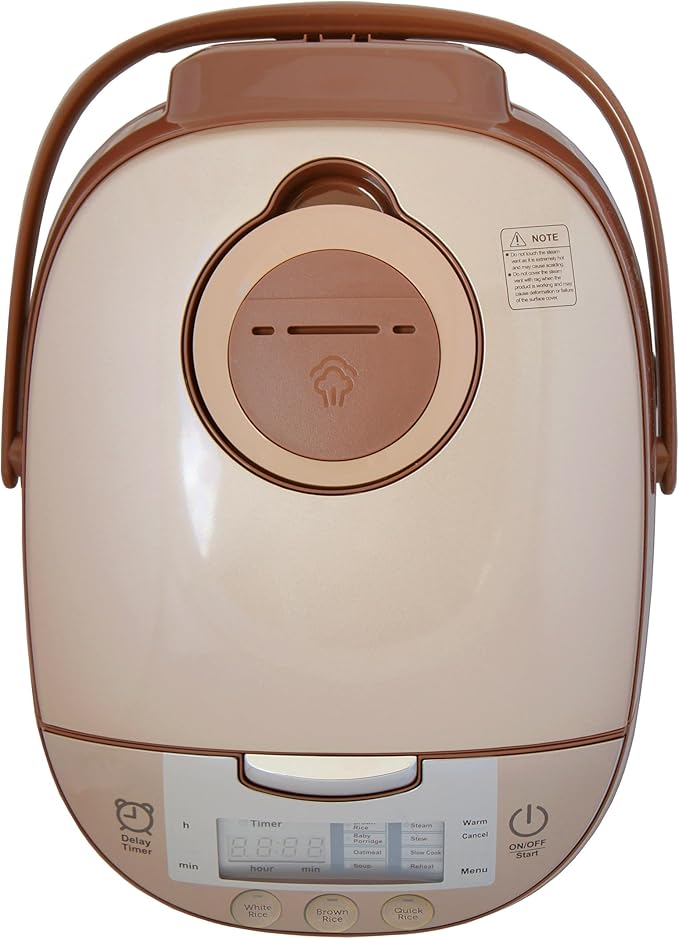 SPT RC-1206 6 Cups Multi-functional Rice Cooker: Brown Rice White Rice Porridge Oatmeal Soup Steam Stew Slow Cook and Cake