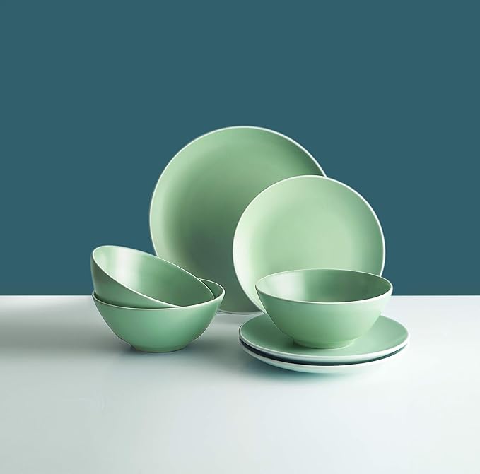 Mason Cash | Classic Collection 12-Piece Dinnerware Set - Green