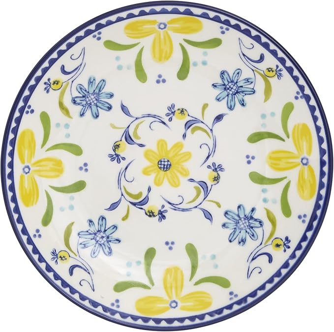 Baum-Essex - Dinnerware Sets 16 Piece Dish Set for 4 Beautiful Home Decor includes Dinner Plates Salad Plates Bowls and Mugs (Italia Blue)