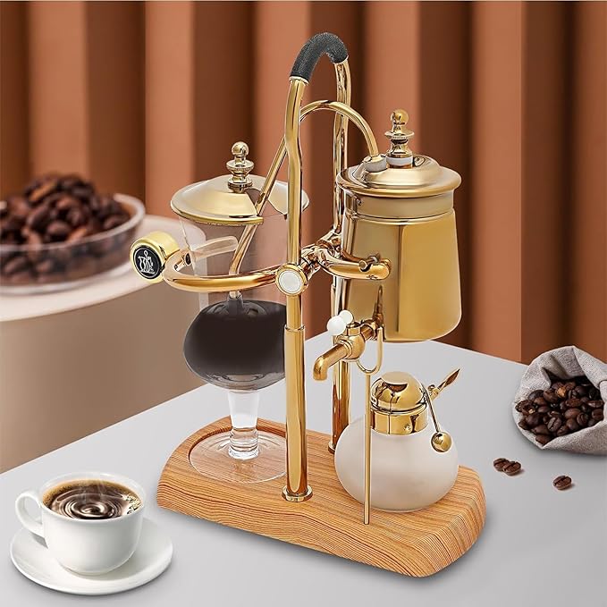 Belgian Royal Family Balance Syphon Siphon Coffee Maker Vacuum Brewing System Vintage Classic Retro Luxury Exquisite Design
