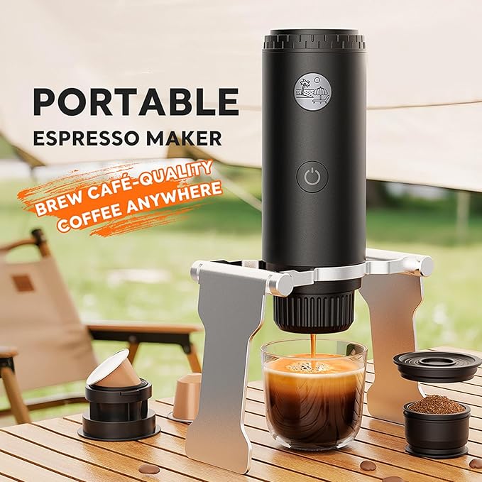 High Capacity Portable Coffees Maker 100ml Coffee Machine Adjustable Brewing Modes Small Travel Design for Drinks Travel Coffee Machine
