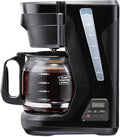 Proctor Silex FrontFill Drip Coffee Maker Digital &amp Programmable 12 Cup Glass Carafe Black and Silver (43685PS)