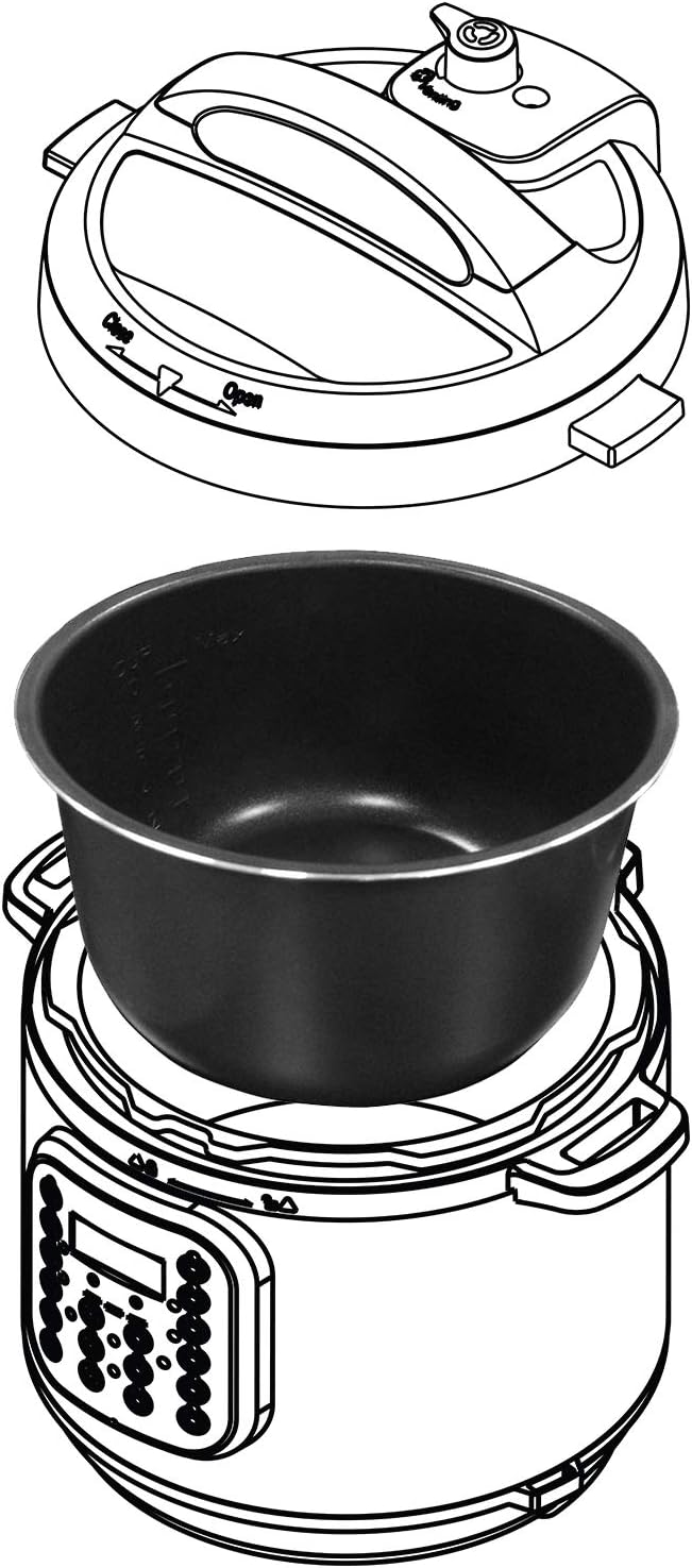 Instant Pot Ceramic Inner Slow Cooking Pot 6-Qt Non-Stick Coated Interior Rice Cooker
