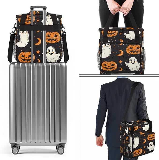 Magical Pumpkin Coffee Maker Carrying Bag Mystical Pumpkin Travel Storage Bag Compatible with K-Mini or K-Mini Plus Single Serve Coffee Brewer Carrying Case with Multiple Pockets &amp Shoulder Stra
