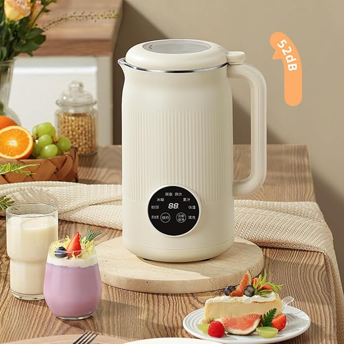 Nut Milk Maker Machine 8-in-1 Multifunction Nut Milk &amp Juice Maker 2026 Upgraded Automatic Soybean Machine Smart Buttons Eight Modes One-Button Self-Cleaning (Purple)