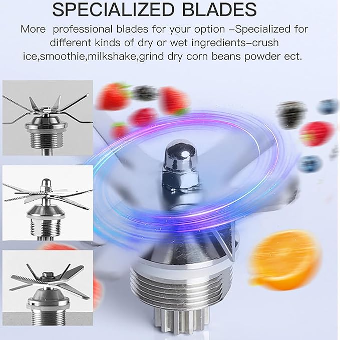 Jug Blender 2L Electric Blender Smoothie Maker with 6-Leaf Blades and Overheat Protection 1650W and Speed Adjustable Smooth Blends with No Lumps for Smoothies Fruit Shakes Puree