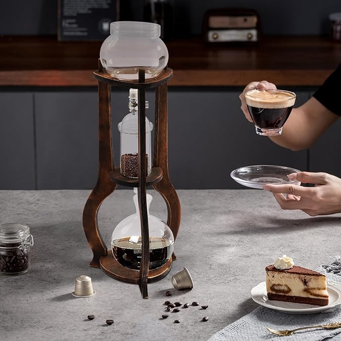 Express Cold Brew Electric Cold Brew Coffee MakerEasy to Use &amp Clean Glass Carafe Cold Brewer for Iced Coffee6-8 cup
