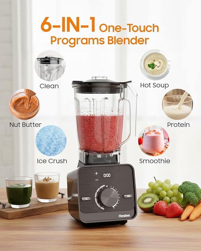 Professional High Power Blender 3.5HP Motor 30000 RPM Heavy Duty Countertop Blender for Frozen Fruit &amp Ice Hot Soup &amp Nut Milk Smoothie Maker 56oz Eastman Tritan Jar 10 Speeds &amp 6 Pr