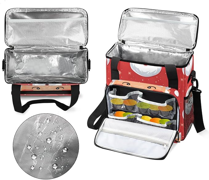 Cute Santa Claus Coffee Maker Carrying Bag Mystical Santa Claus Travel Storage Bag Compatible with K-Mini or K-Mini Plus Single Serve Coffee Brewer Carrying Case with Pockets &amp Shoulder Strap