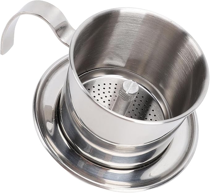 SUNGOOYUE Portable Stainless Steel Drip Maker with Vietnamese Coffee Filter Handcrafted Manual Brewing for Coffee Connoisseurs 200ml Capacity