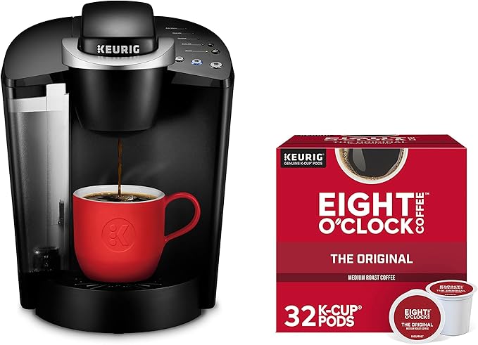 Keurig K-Classic Single Serve Coffee Maker with Eight O'Clock The Original Medium Roast 32 K-Cup Pods
