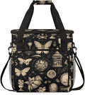 Watercolor Butterfly Coffee Maker Carrying Bag Retro Butterfly Travel Storage Bag Compatible with K-Mini or K-Mini Plus Single Serve Coffee Brewer Carrying Case with Pockets &amp Shoulder Strap