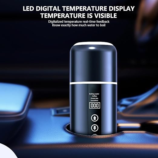Portable 12V/24V Car Coffee Maker - USB Heated Water Stove 500ml Rustless Travel Mug Coffee Tea &amp Food(02)
