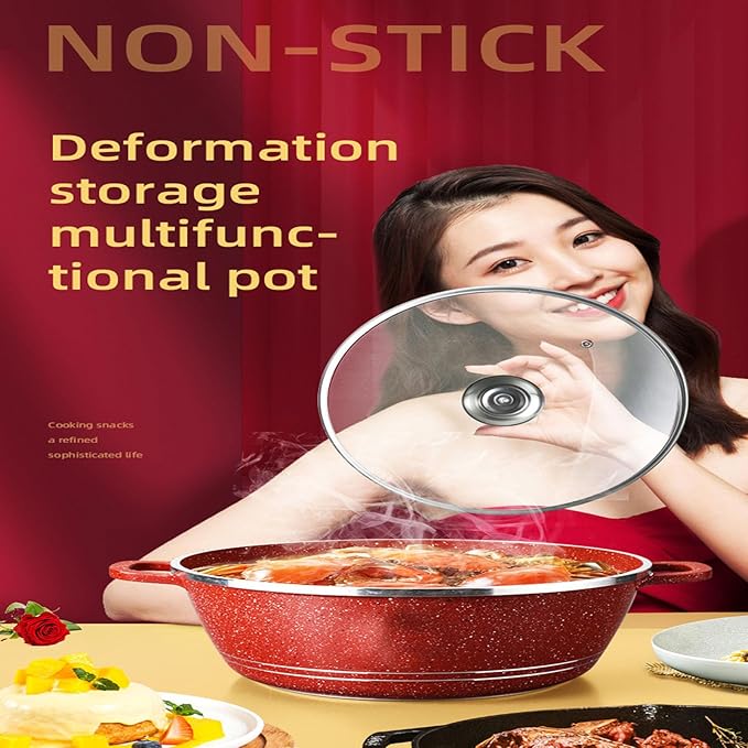 Cookware Seat Set of 18 Pieces Aluminum Marbled Coating Pant and Pits Set with Full Set of Spatulas Compatible with All Heat Sources（Induction Cooker Can Not Be Use） Brown