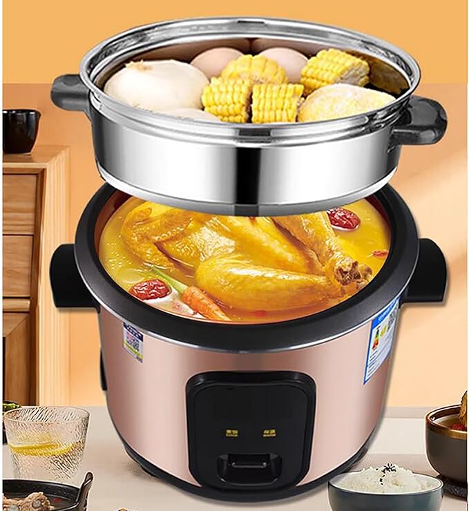 Rice Cooker (2-6L) Home Dormitory Rice Cooker Non-stick Inner Pot for Make Rice &amp Steam Healthy Food &amp Vegetables US/EU Power(2L)