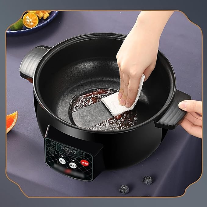 CKSEKD Rice Cooker With Steamer Basket Rice Cooker With Steamer Household Dormitory Multifunctional All-in-one Frying Pan/wok Non-stick Soup Pot For 3-5 People26cm