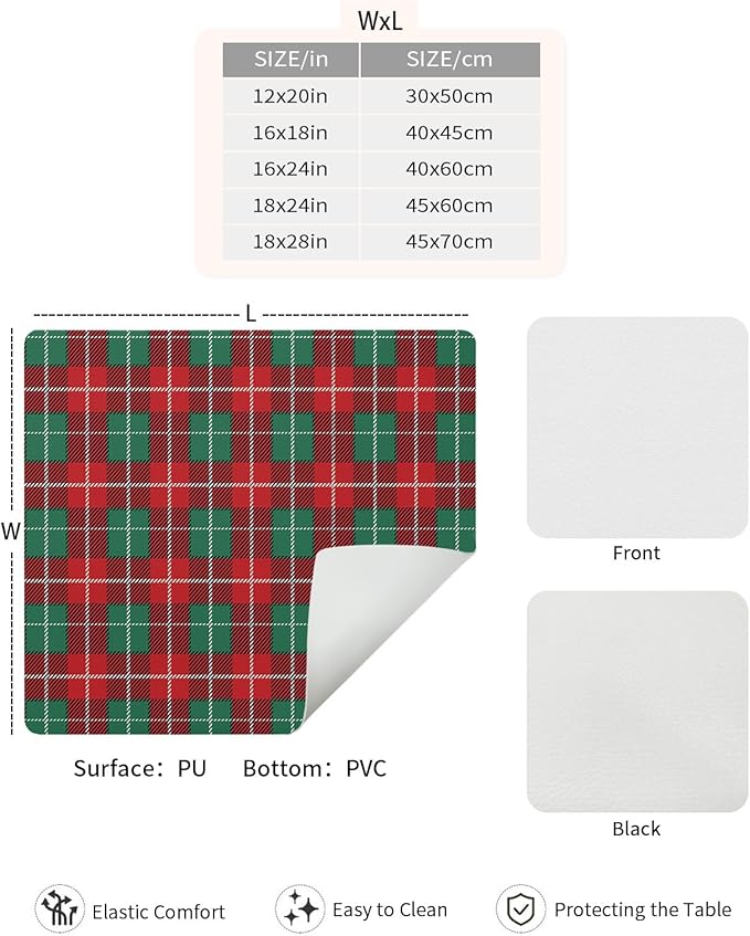 Coffee Mat for Counter Christmas Red Absorbent Hide Stain Coffee Bar Mat Non-slip Coffee Bar Accessories Kitchen Drying Mat Fit Under Coffee Maker Espresso Machine