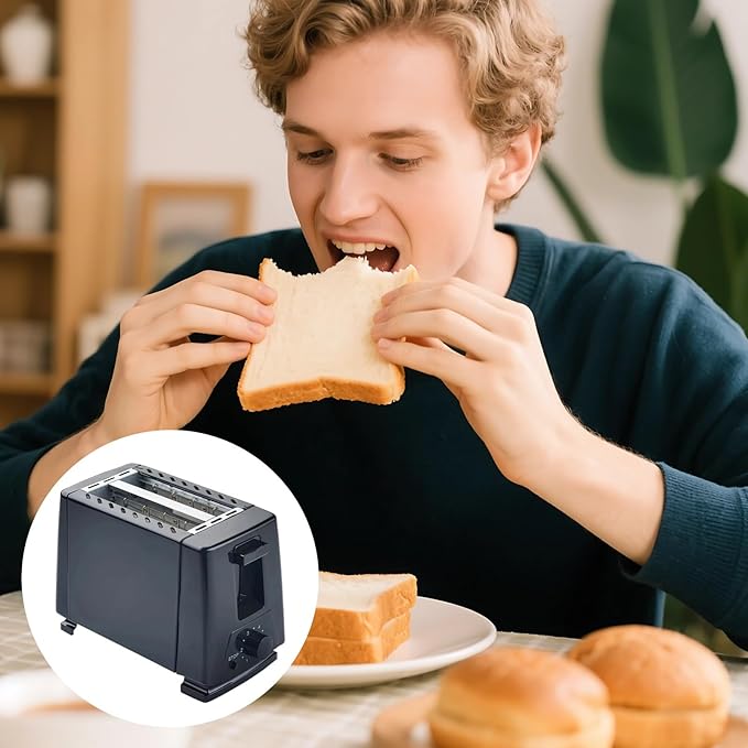2-Slice Toaster With Wide Slots 6 Settings Auto Pop-Up And Crumb Tray Stainless Steel Compact Design