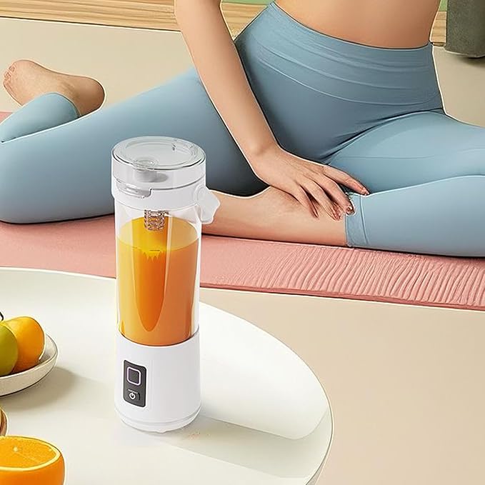 Portable Blender And Juicer 2-in-1 Travel Cup With Leak-proof Lid For Easy Takeout or Easy Suction Spout. Rechargeable Wireless Juicer For Making Milkshakes And Juices. Perfect For Home Work