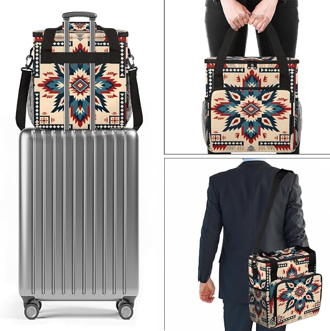 Cybernetic Mandala Coffee Maker Carrying Bag Portable Travel Storage Tote Bag Compatible with K-Mini or K-Mini Plus Single Serve Coffee Brewer Carrying Case with Multiple Pockets &amp Shoulder Stra
