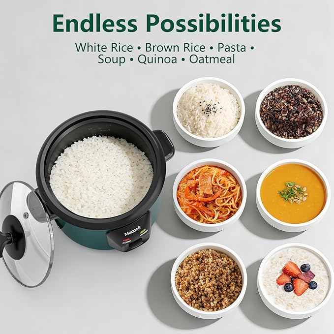 Mini Rice Cooker | 0.6 Liter Multi-functional Rice Cooker Small | Non-Stick Rice Pot | One-button Operation | Automatic Keep Warm | Overheat-proof Design | Suitable for Families of 1-3 People.