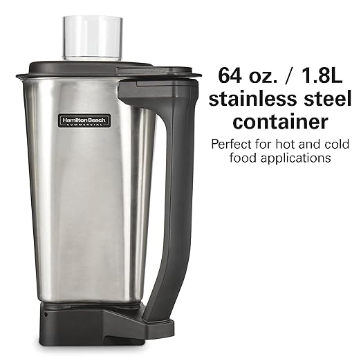 Hamilton Beach Commercial HBF510S Expeditor Stainless-Steel Culinary Food Blender 2.4 Horsepower 64 Ounce Capacity Variable Speed Chop Function NSF Certified