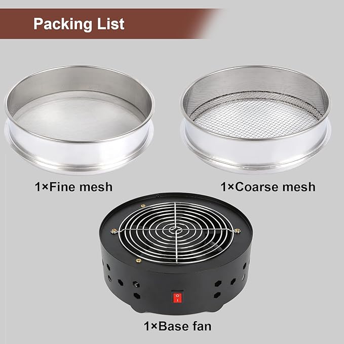 WISSXOER Coffee Bean cooler Electric Coffee Roasting Cooling Machine High Capacity 550G Double layer Collect Coffee Chaff (500g Black)