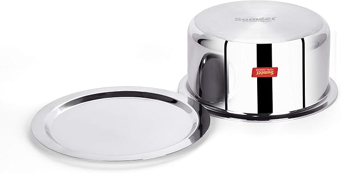 Sumeet Cook Smart TriPly SAS (Steel-Aluminium-Steel - 3 Layers) Tope with Lid - 1.1 LTR - 14Cm