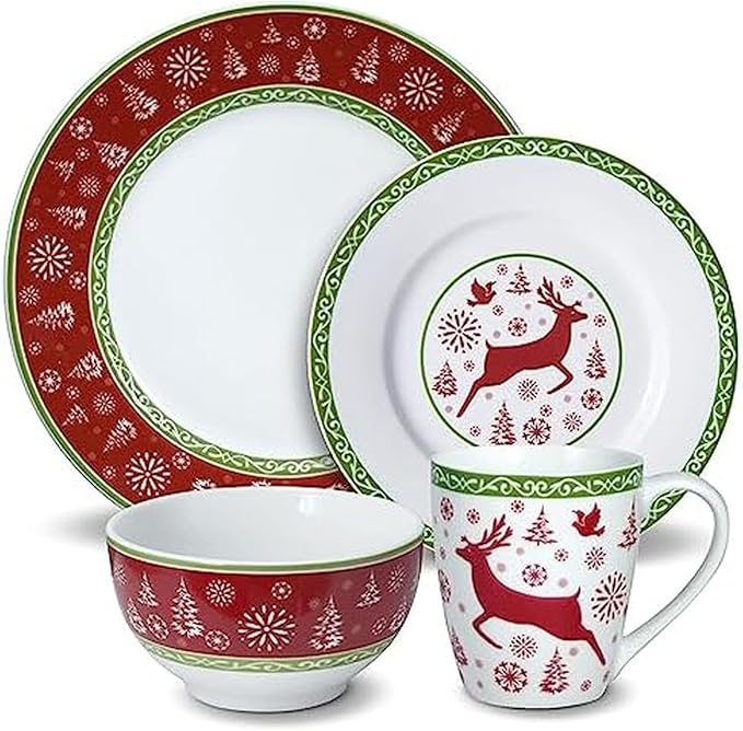 Pfaltzgraff Dancing Snowflakes Dinnerware Set (16 Piece)
