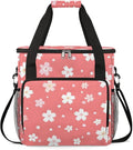 Coffee Maker Carrying Bag Pink Flower Single Cup Coffee Maker Travel Bag Compatible with Keurig K-Mini or K-Mini Plus Portable Storage Bag with Shoulder StrapAZ-213