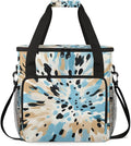 Blue Black Print Coffee Maker Carrying Bag Portable Travel Storage Tote Bag Compatible with K-Mini or K-Mini Plus Single Serve Coffee Brewer Carrying Case with Multiple Pockets &amp Shoulder Strap