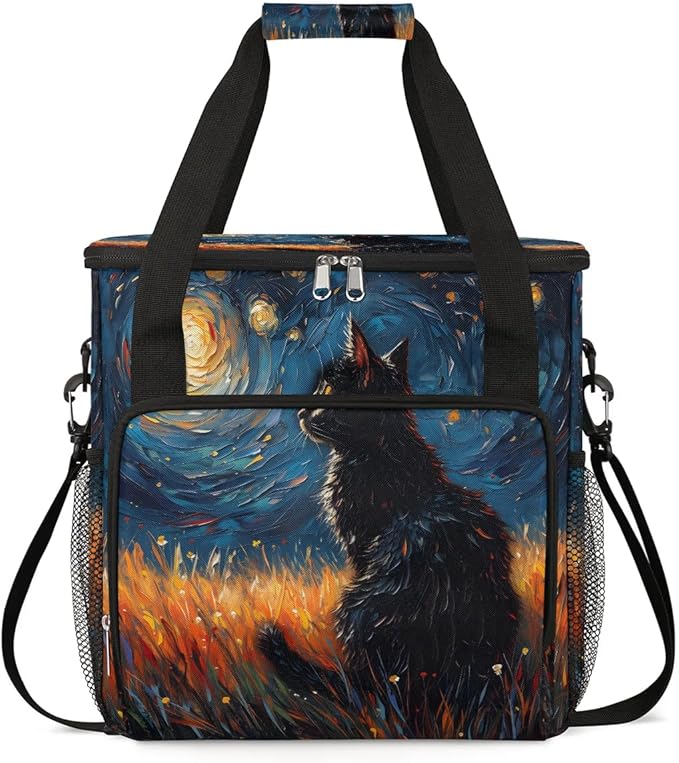 Galaxy Animal Cat Coffee Maker Carrying Bag for Keurig K-Mini or K-Mini Plus Storage Portable Coffee Maker Travel Bag