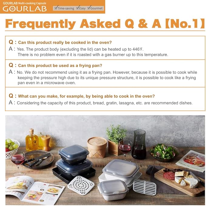 Microwave Cookware | Oven cookware | Freezer Container | Multi Kitchen tool | BPA Free | Heat Resistant | Dishwasher Safe | Quick healthy waterless cooking | Easy clean | Made in Japan | IMGLB-PS