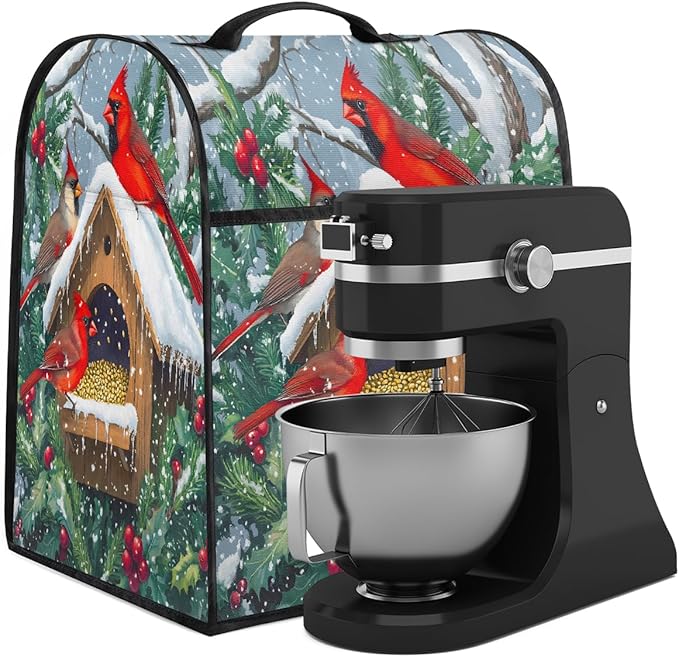 cfpolar Kitchen Aid Mixer Cover Compatible with 6-8 Quarts Autumn Bird Castle Stand Mixer Cover Kitchen Aid Mixers Accessories Appliance Organizer Bag Dust Covers with Zipper Pocket