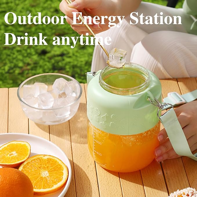 800 - Portable Blender 2025 New Portable Blender with 28oz Cup Lid Straw and Shoulder Strap for Traveling Outdoor Gym Office (White)