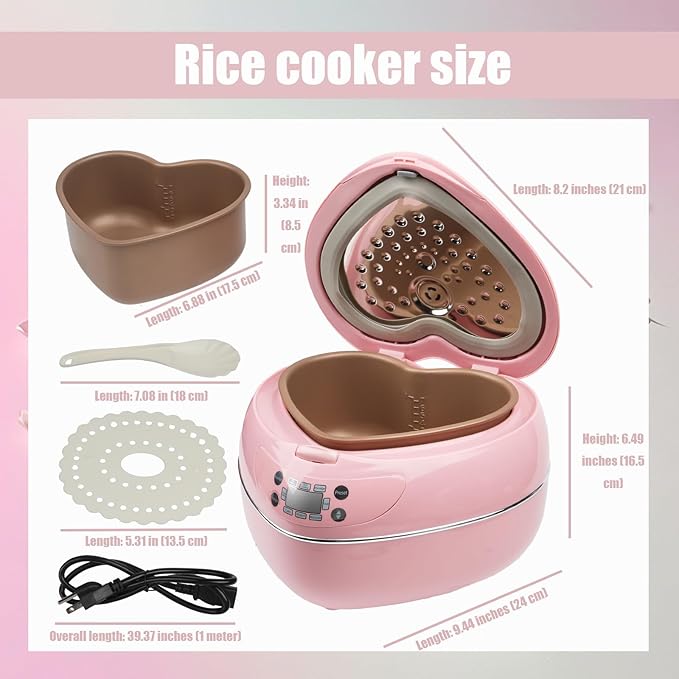 Pink Rice Cooker Smart Rice Cooker 8 Cup With Delay Preset Timer And Auto Thermostat Gifts Keep Warm For Brown Rice Yogurt Cake Tomato Soup