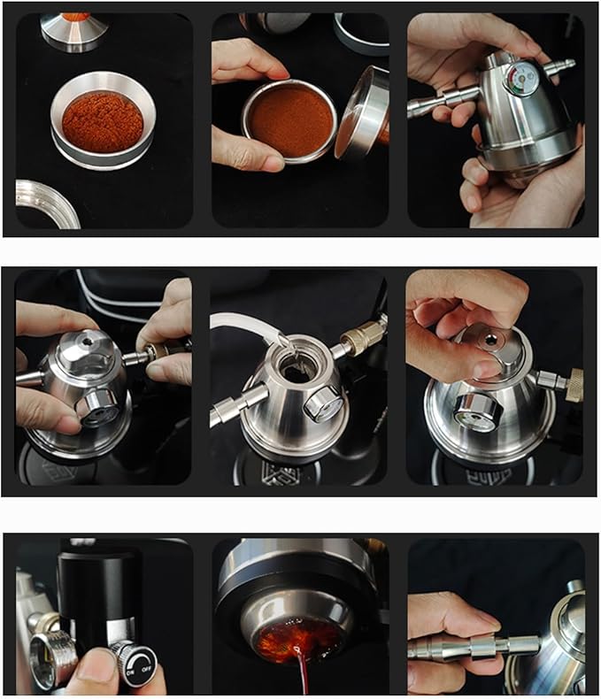 Pneumatic Espresso Coffee Machine Manual Espresso Machines with Pressure Gauge Adjustable Bracket Fast Exhaust
