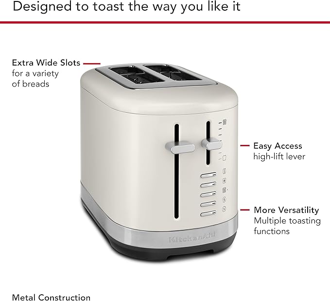 KitchenAid 2 Slice Toaster KMT2109 Porcelain White