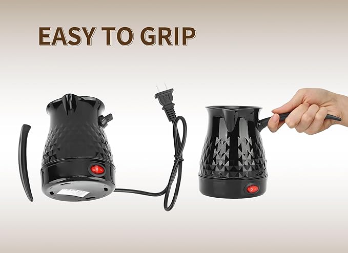 Electric Turkish Coffee Maker 600ml Portable Electric Turkey Coffee Pot Arabic Greek Turkish Coffee Maker Anti Scald Tea Maker Kettle Coffee Machine