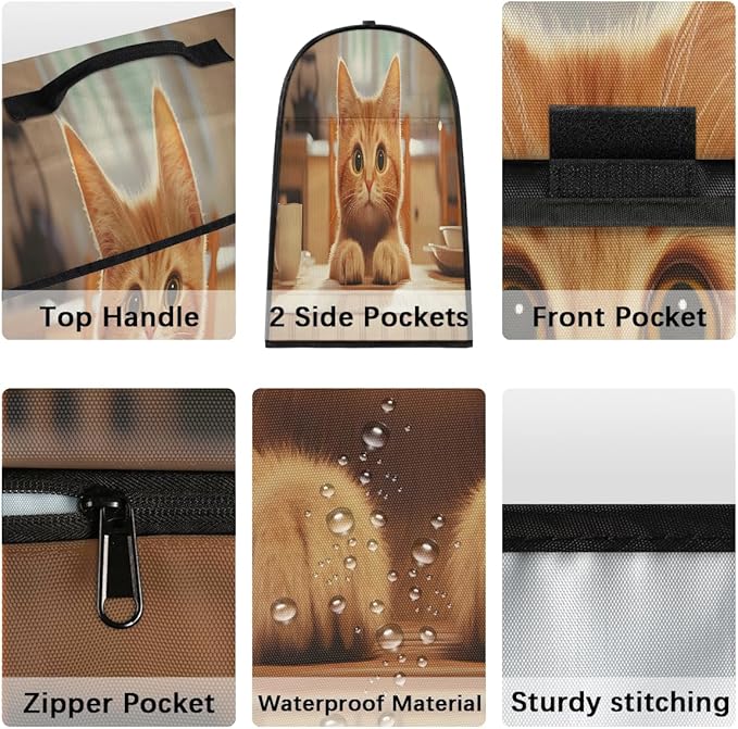 cfpolar Kitchen Aid Mixer Cover Compatible with 6-8 Quarts Cute Animals Kitten Stand Mixer Cover Kitchen Aid Mixers Accessories Appliance Organizer Bag Dust Covers with Zipper Pocket