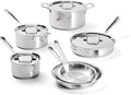 All-Clad D5® Stainless Steel Core 10 Piece Cookware Set- Made in USA- The Upgrade for Supremely Even Heat- Includes Frying Pans Saucepan Sautépan Stockpot -Oven Safe &amp Induction Compatible