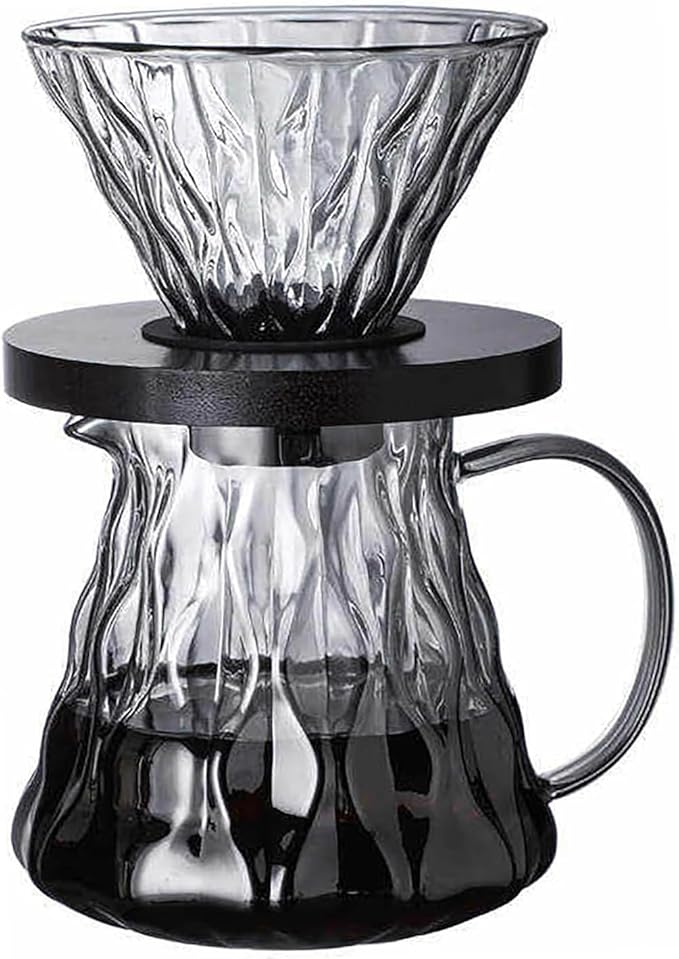 Pour Over Coffee Maker Drip Coffee Maker Single Serve Coffee Reusable Filter Holder Coffee Bar Accessories for Enthusiasts (Dark Set)