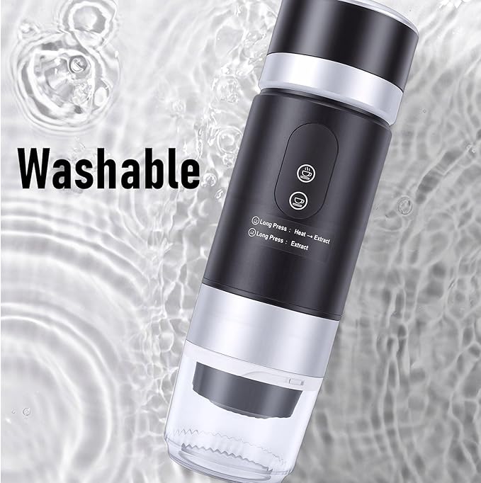 AYNEFY Portable Maker Rechargeable USB C Mini Coffee Maker 20 Bar Electric Machine for CampingTravel Office RV Hiking