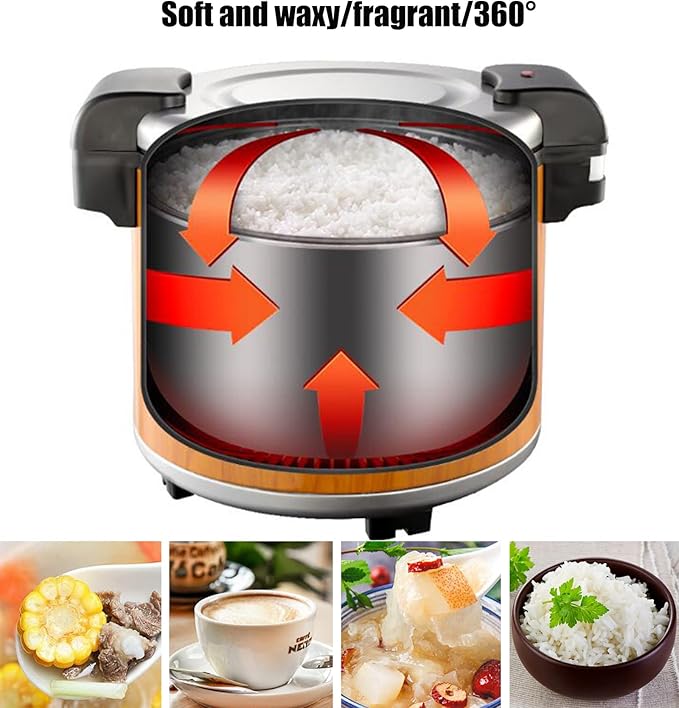 Large Capacity 23L Household Rice Cooker Commercial Electric Heat Preservation Bucket Non-Stick Pan Automatic Cooking