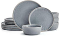 Pfaltzgraff Victoria 12 Piece Dinnerware Set Servie for 4 Blue
