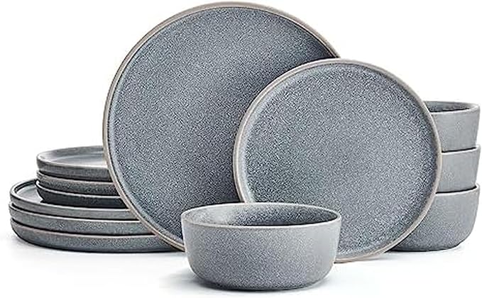 Pfaltzgraff Victoria 12 Piece Dinnerware Set Servie for 4 Blue