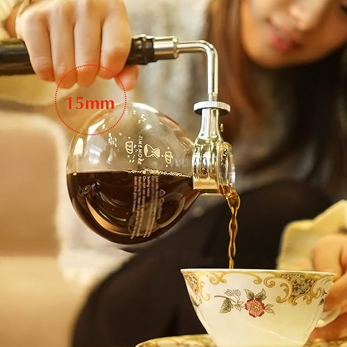 Syphon/Vacuum Glass Coffee MakerHand Siphon Coffee Maker PotCoffee Glass Syphon Siphon Vacuum Coffee Maker 3-5 CupHigh Temperature Resistant Glass5