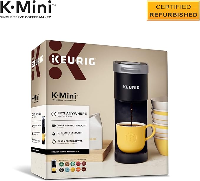 Keurig K-Mini Coffee Maker Certified Refurbished Black (Renewed)